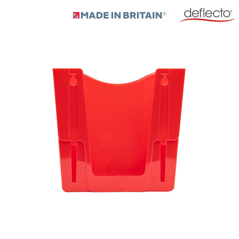 Deflecto 6 Pack Red Portrait A4 Wall Mounted Document Holder