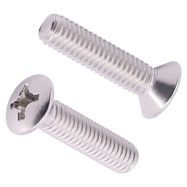 M4-0.7 x 16mm (60 pcs) Oval Head Phillps Drive Machine Screws, Cross Recessed Machine Screws with Slightly Raised Countersunk Head, 304 Stainless Steel 18/8, GB820