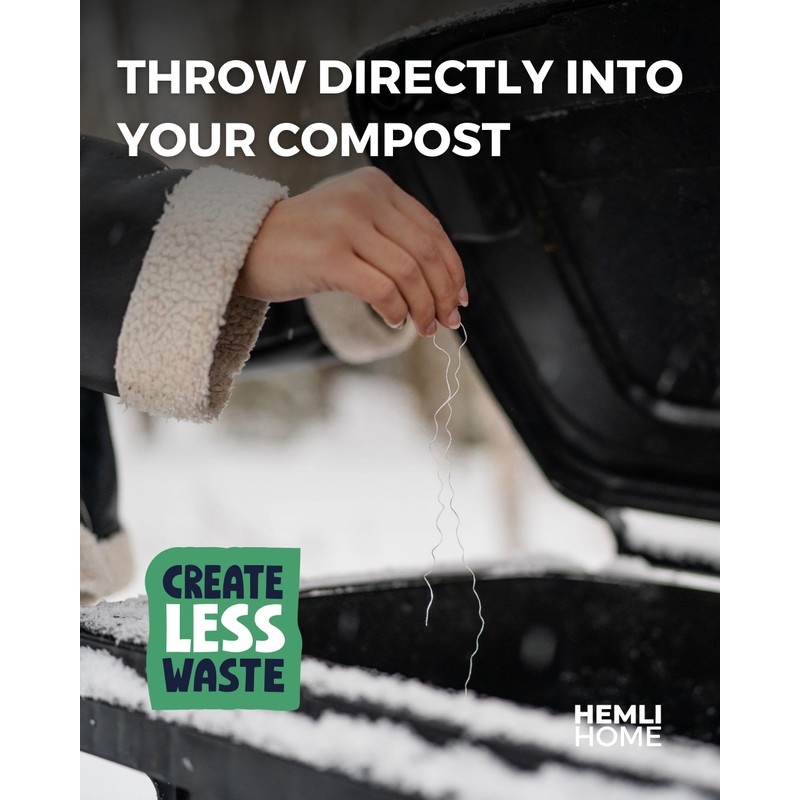 Biodegradable Silk Dental Floss with Refillable Glass Container, Compostable 3-Pack,