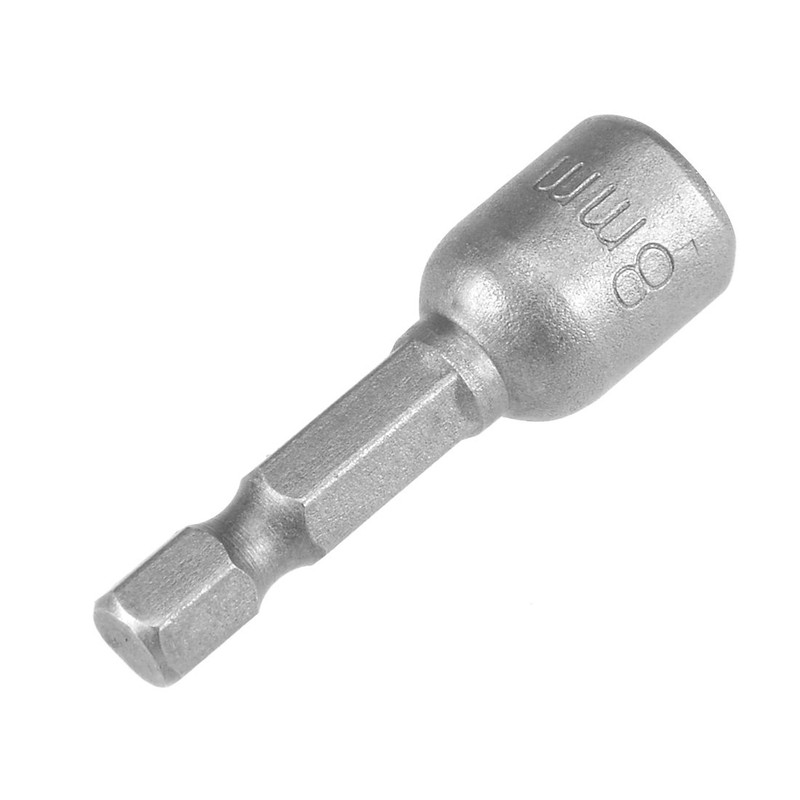 sourcingmap 2 Pcs 1/4" Quick-Change Hex Shank 8mm Magnetic Nut