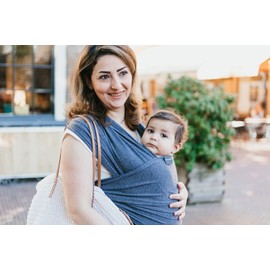 Baby Sling Belly Carrier for Newborn Toddlers Including Baby Wrap (Grey)