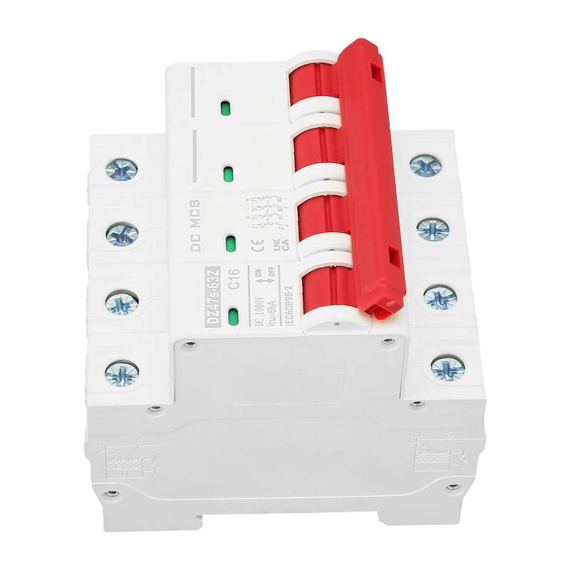 DC Miniature Circuit Breaker 4P Solar PV System 16A DIN