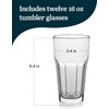Libbey Gibraltar Drinking Glass Drinking Cup Set, Iconic Heavy Base