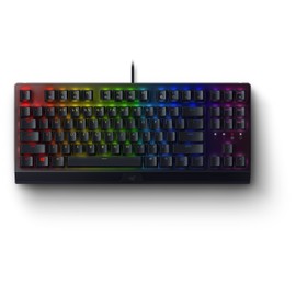 Razer BlackWidow V3 TKL Mechanical Gaming Keyboard: Yellow Mechanical Switches Linear & Silent - Chroma RGB - Compact Form Factor - Programmable Macros Snap Tap
