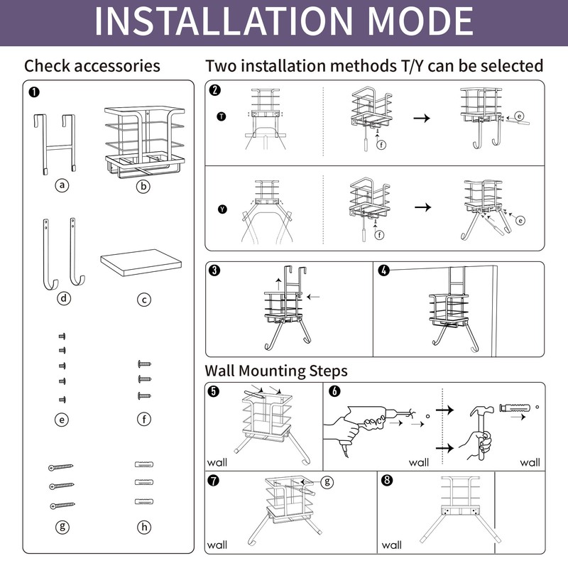 AIDILI Over the Door Ironing Board Holder - Iron Board
