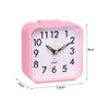 uxcell Small Battery Operated Analog Alarm Clock, Square Travel Clock