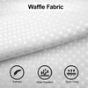 White Waffle Weave Shower Curtain HADEEONG 72x72in Cloth Shower Curtain