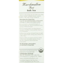 Celebration Herbals Organic Marshmallow Root Bulk Tea Caffeine Free -- 1.76 oz