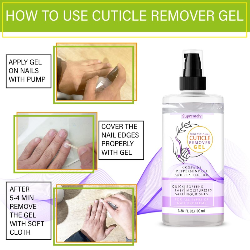 Supremely Gentle Cuticle Remover Nail Gel 100ML Moisturized| Include Lanolin