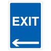 V Safety Exit - Blue Arrow Left 210 x 297