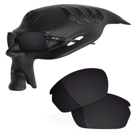 RockShell Polarized Lenses Replacement for Oakley Carbon Shift OO9302 Sunglasses - Jet Black + Lava Red + Ice Blue + GT Silver