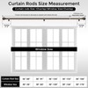 Wolistsa Bronze Curtain Rod, 1 Inch Adjustable Heavy Duty Curtain