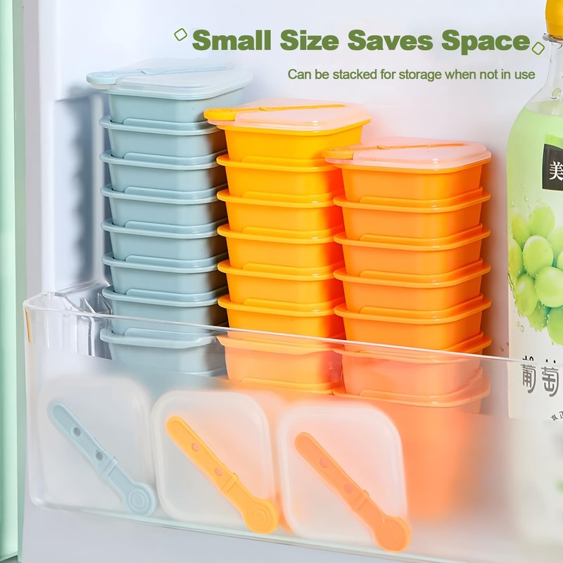 6Pcs Popsicle Mould,Ice Cube Mold with Lid and Reusable Popsicle