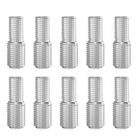 GUEEYUAW Pack of 10 M10 x 15 mm to M12 x 15 mm Double End Threaded Bolts, 304 Stainless Steel V2A Thread Reducer Adapter (Total Length 30 mm)