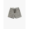 Koton Baybboys Drawstring Pockets Cotton Textured Shorts, navy stripe(01m)