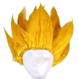 WELCOLLE Cosplay Anime Character Costume Saiyan Wig Gold Wig
