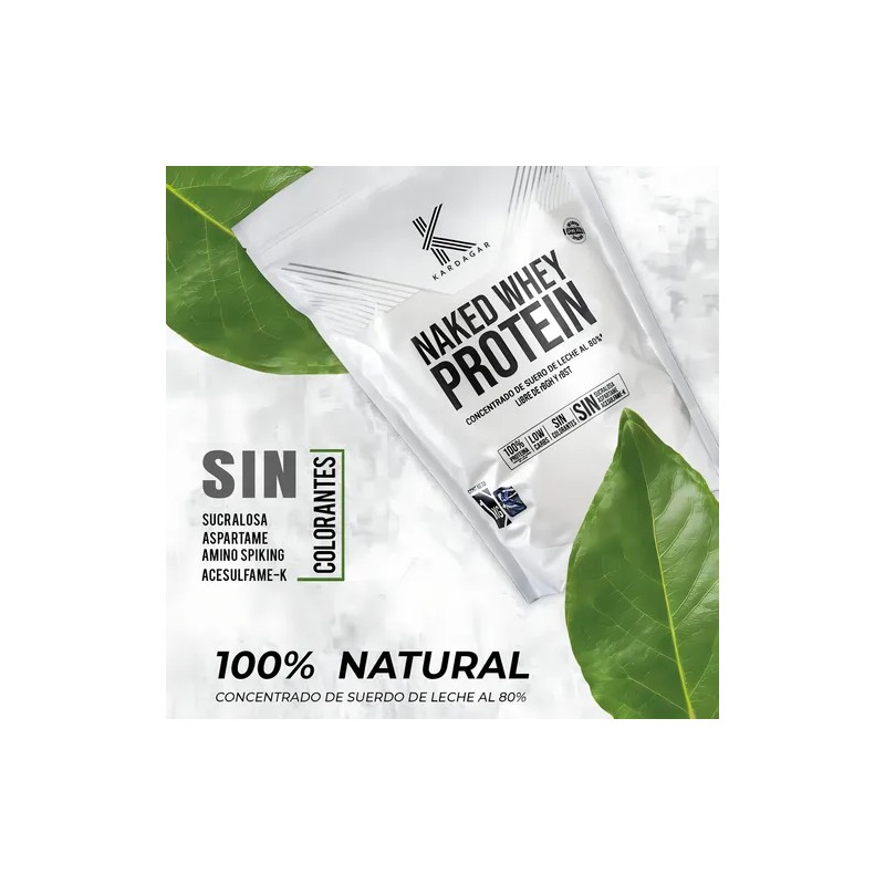 Kardagar Natural Whey Protein, Sin Sabor Bolsa 1 Kg