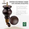 TCHOSUZ 6 inch / 16cm Wooden Furniture Legs with Casters
