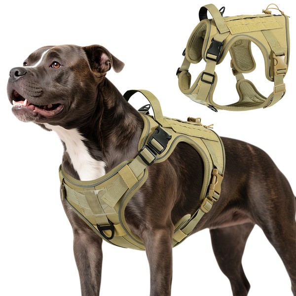 VavoPaw Tactical Dog Harness, Easy Control & No Pull Dog