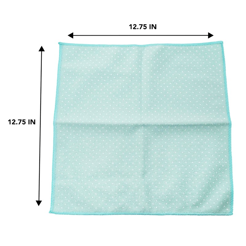 Martha Stewart Microfiber Scrub Kitchen Cloths, Polka Dot, 12 Count
