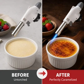 Butane Torch Burner for Cooking & BBQ – Adjustable Flame Lighter for Camping, Baking & Outdoor Use