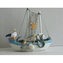Wooden Fishing Boat Ornament