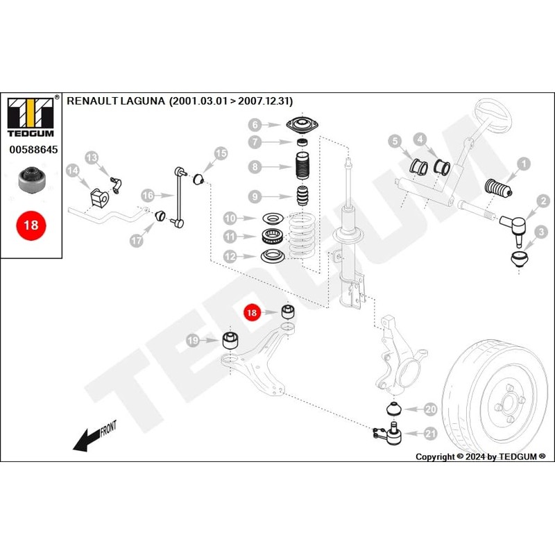 TEDGUM 00588645 Front Lower Control Arm Bushing
