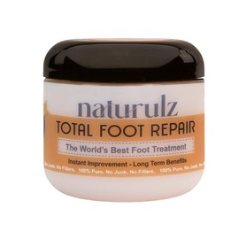 Naturulz Total Foot Repair 4oz – Crema de pies de humedad intensiva para pieles extremadamente secas y ásperas y talones y pies agrietados, reparación