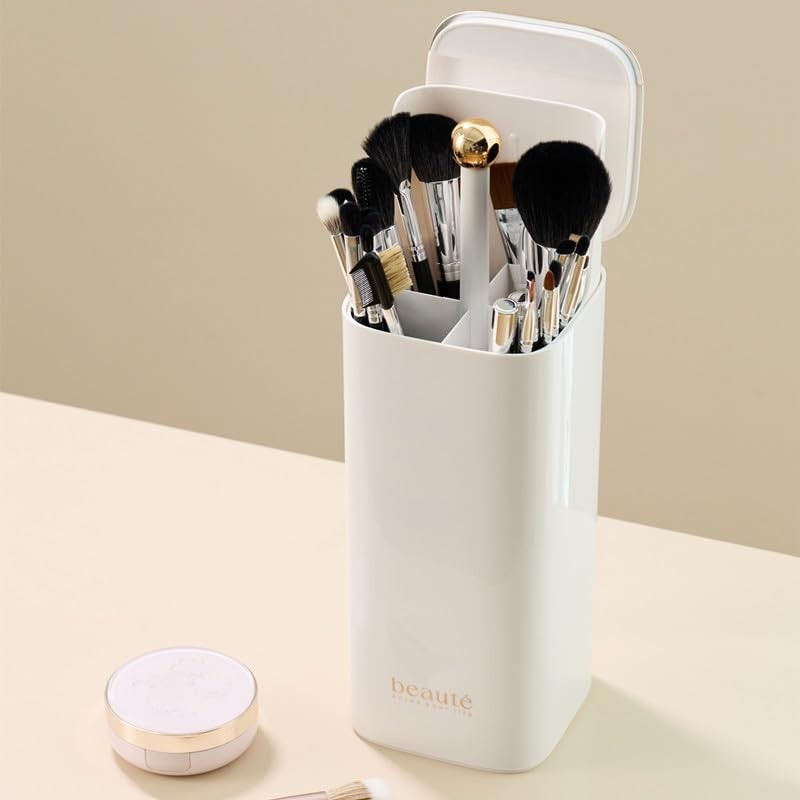 ACSTORi Waterproof Dustproof Makeup Brushes Organizer With Portable Covered Cap
