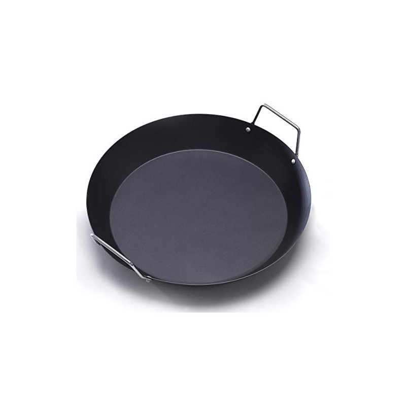 IMUSA USA Paella Pan with Metal Handle, 15-Inch, Black