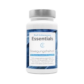 Prof. Grönemeyer Essentials "Bewegungsfreiheit" - Gelenk-Komplex mit Kollagen, Chondroitin, Glucosamin, Vitamin C & D für Knorpelaufbau, Beweglichkeit, Bindegewebe & Knochen, 56 Kapseln