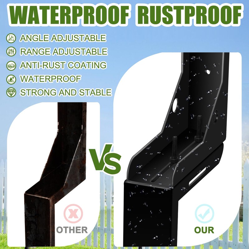 Fence Post Repair Kit, 2 Pack Heavy Duty Steel Fence