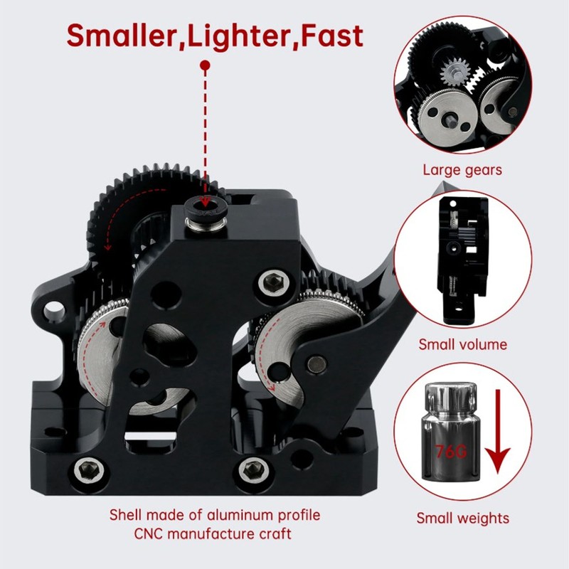 3D Printer Extruder Motor Hardened Steel Reduction Gear 1.8° 1A