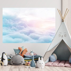 Baocicco 5x3ft Rainbow Cloud Backdrop Pink Blue Colorful Sky Sweet Girls Happy Birthday Photography Background Dreamy Clouds Decor Baby Shower Wedding Party Banner Supplies Photo Studio Props