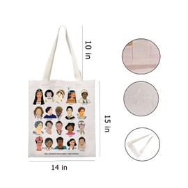 Zuo Bao Women of History Tote Bag Feminist Gift Well Behaved Women Rarely Make History Shopping Bag Womens History Month Gift (Women of History)