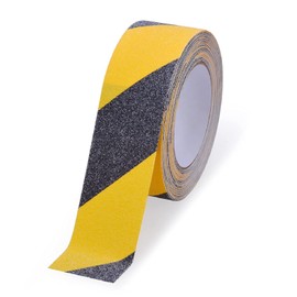 OQingluan Anti Slip Safety Grip Tape for Stairs, 10m*5cm, Non Slip Tape Improving Grip, High Traction Safety Tape, for Indoor and Outdoor Stairs, for Work Safety, Hazard Caution Tape- Black & Yellow