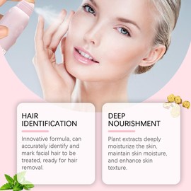 IYUWE Hair Identifier Spray For Face Shaving, Hair Identifying Spray, Face Hair Identifier Spray, Skin Dermaplaning Spray for Face (1PCS spray + 4PCS razor)