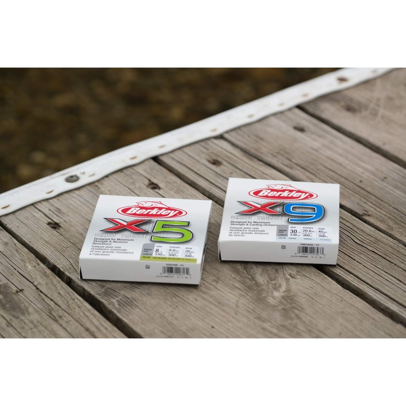 Berkley X9 Trenza línea de Pesca, Cristal, 165-Yard/10-Pound