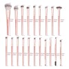 Brochas De Maquillaje Kit 20 Pcs Para Maquillaje Profesional Rosa