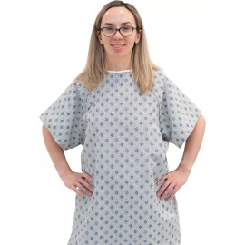 AMU Solutions Wholesale Unisex Value Hospital Gown, Back Tie, 44" Long & 52" Wide S - XL - 4