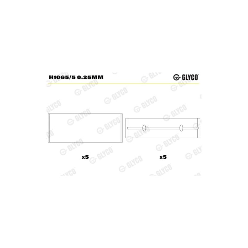 Glyco H1065/5 0.25mm Main Bearings, crankshaft