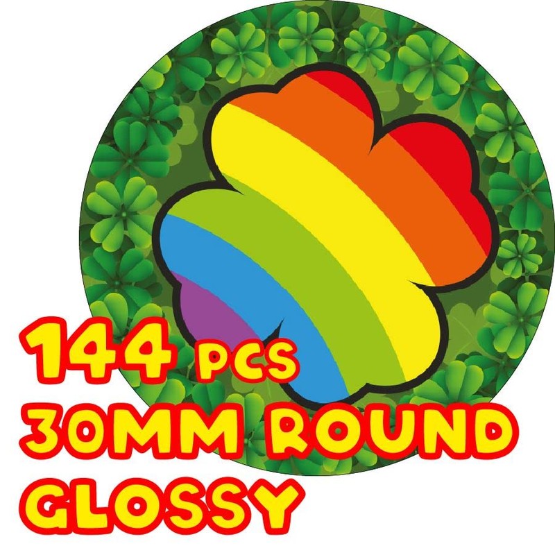 144 Just 4 Luck 30mm Reward Stickers for Teachers, Parents