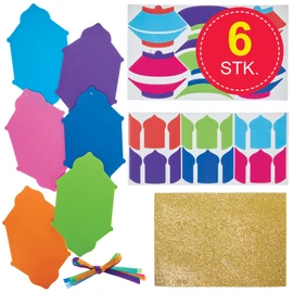 Baker Ross FN361 Ramadan Lantern Mix and Match Kits - 6 Pack, Ramadan Craft Pack for Children