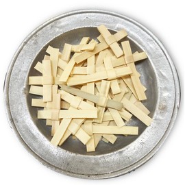 F.A. Dumont Hand Made Mini Palm Sunday Palm Crosses - Pack of 50-3" Tall, Tan/Yellow