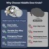 HIDALIFE Door Knob with Keypad, Keyless Entry Door Lock, Front