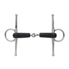 Shires Weichgummi-Knebel-Trensen, einfach gebrochen, BLKRUB, 12,7 cm
