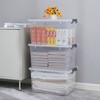 Citylife 44.4 QT Plastic Storage Bins with Latching Lids Stackable