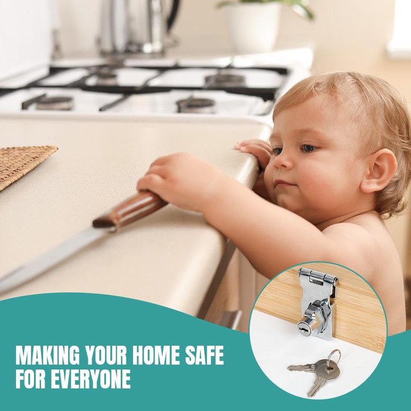 Knife Storage Box with Lock - Kitchen Knife Holder Lockable