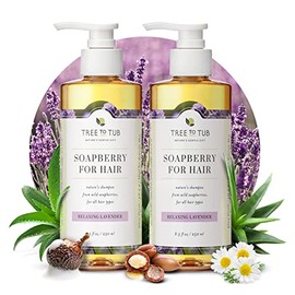 Tree To Tub Lavender Dry Hair Shampoo for Sensitive Scalp - Gentle Hydrating Dry Scalp Shampoo for Women & Men, Moisturizing Sulfate Free Shampoo w/ Organic Argan Oil, Chamomile, All Natural Aloe Vera