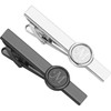 AMITER Mens Tie Clip with 26 Letters, Skinny Necktie Bar